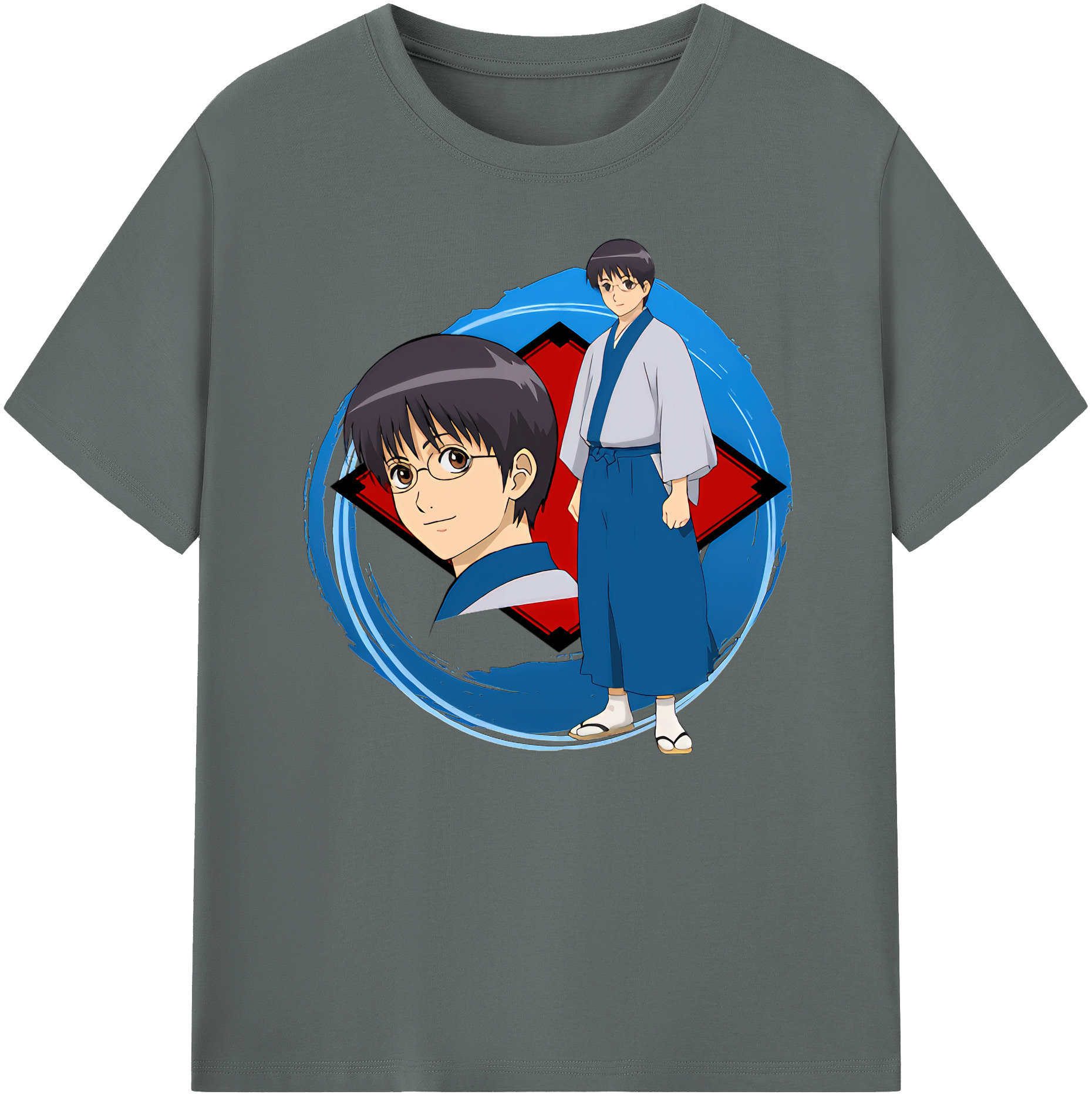 （画像用） ぎんたま 坂田銀時（さかたぎんとき） 神楽 志村新八（しむら しんぱち） GINTAMA Sakata Gintoki Kagura Shimura Shinpachi 綿100％ メンズ半袖Tシャツ｜肌触りやわらか＆通気性